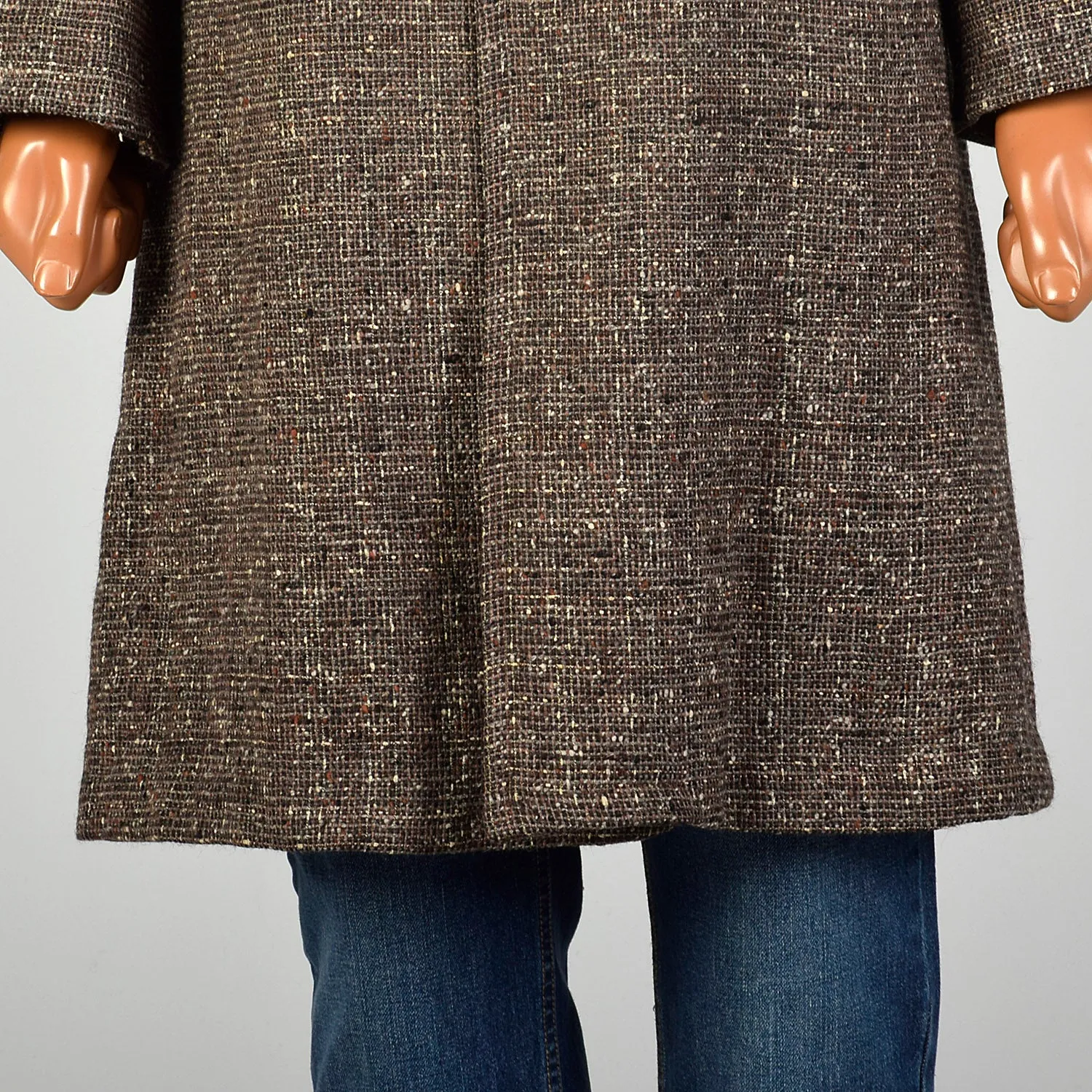 1950s Mens Wool Tweed Overcoat Fall Outerwear Coat