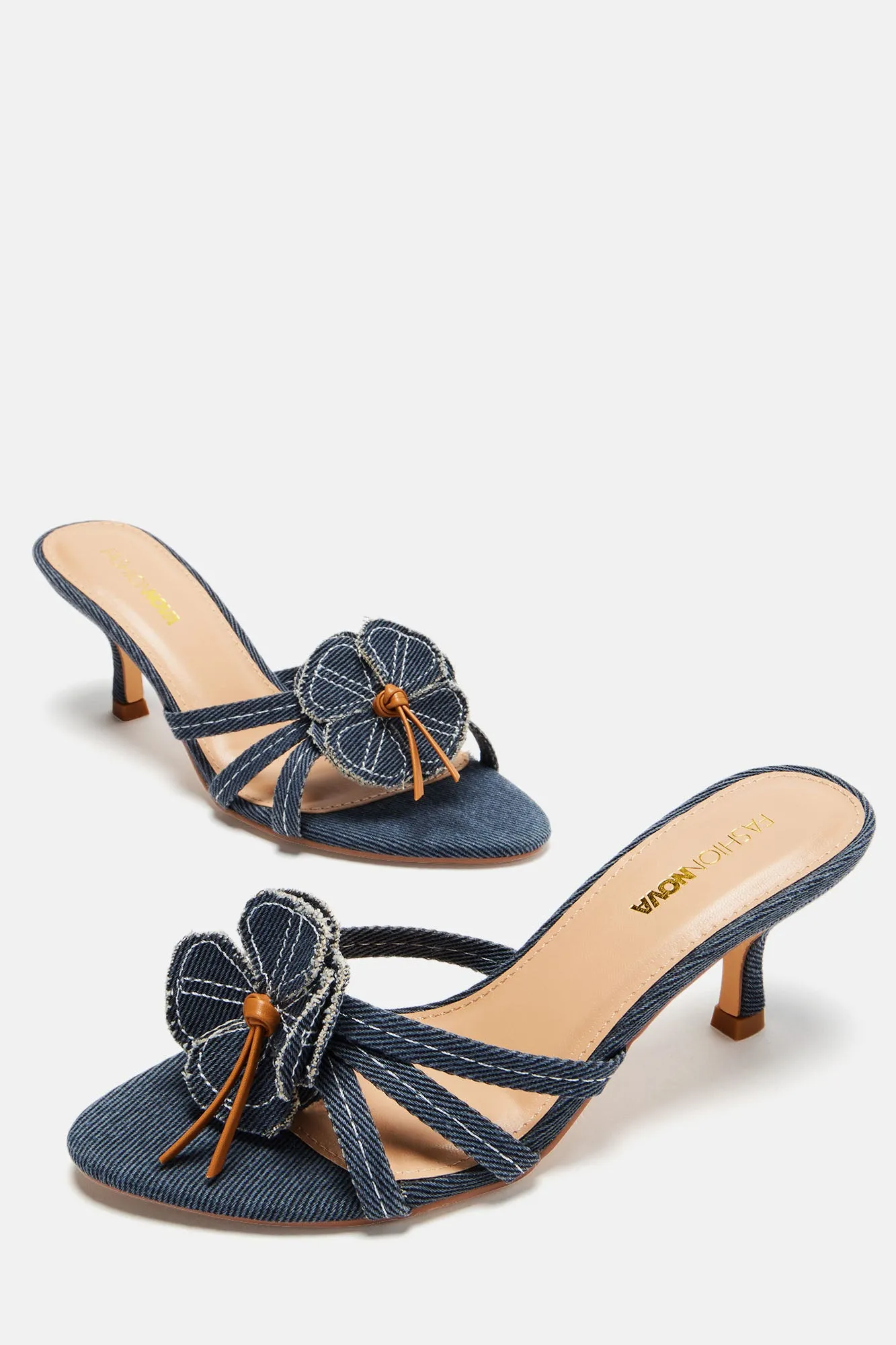 About A Girl Denim Heels - Denim