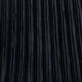 Black Pleated Stretch Velvet Fabric