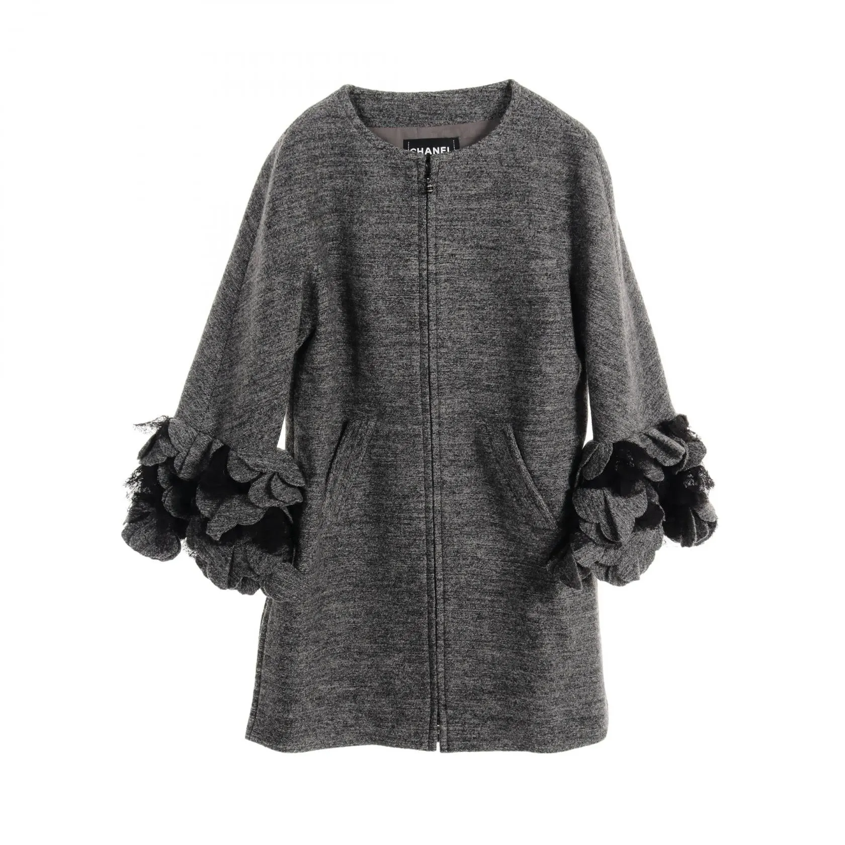 Chanel Camellia Wool Outerwear