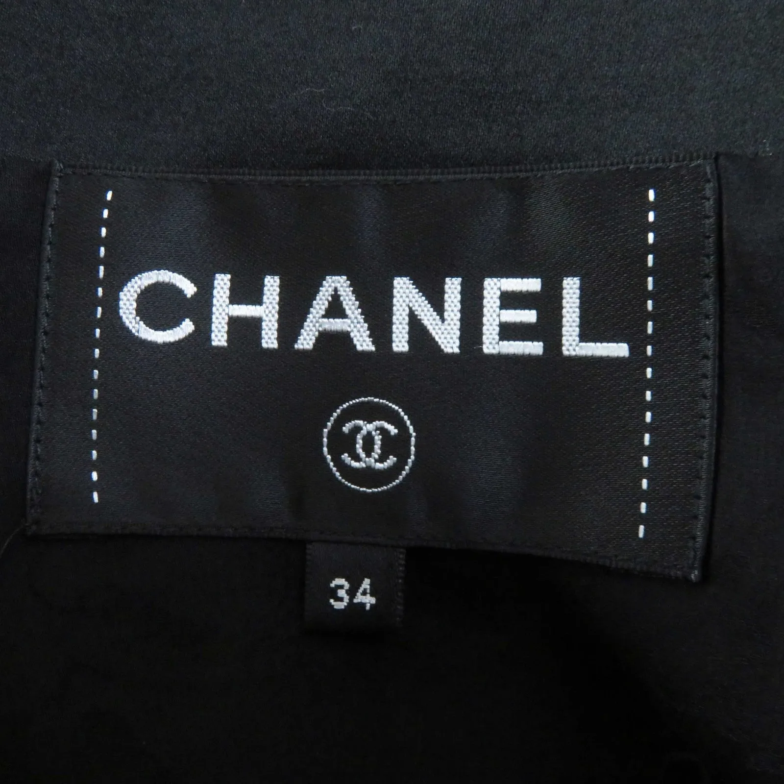 Chanel Tweed Jacket P57185 Black White 34