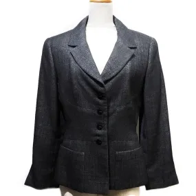 Chanel Wool Tailored Jacket Black