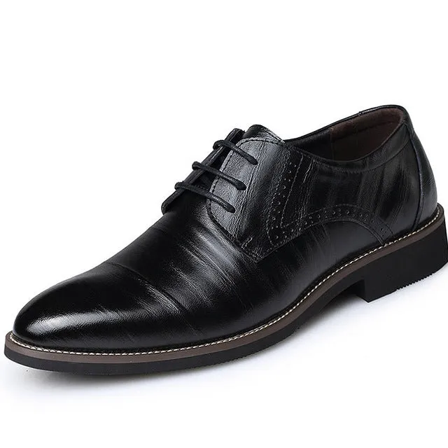 Dress Shoes Wedding Shoes Breathable Business Shoes Lace-up Flat Shoe Mens Oxfords Size 38-45