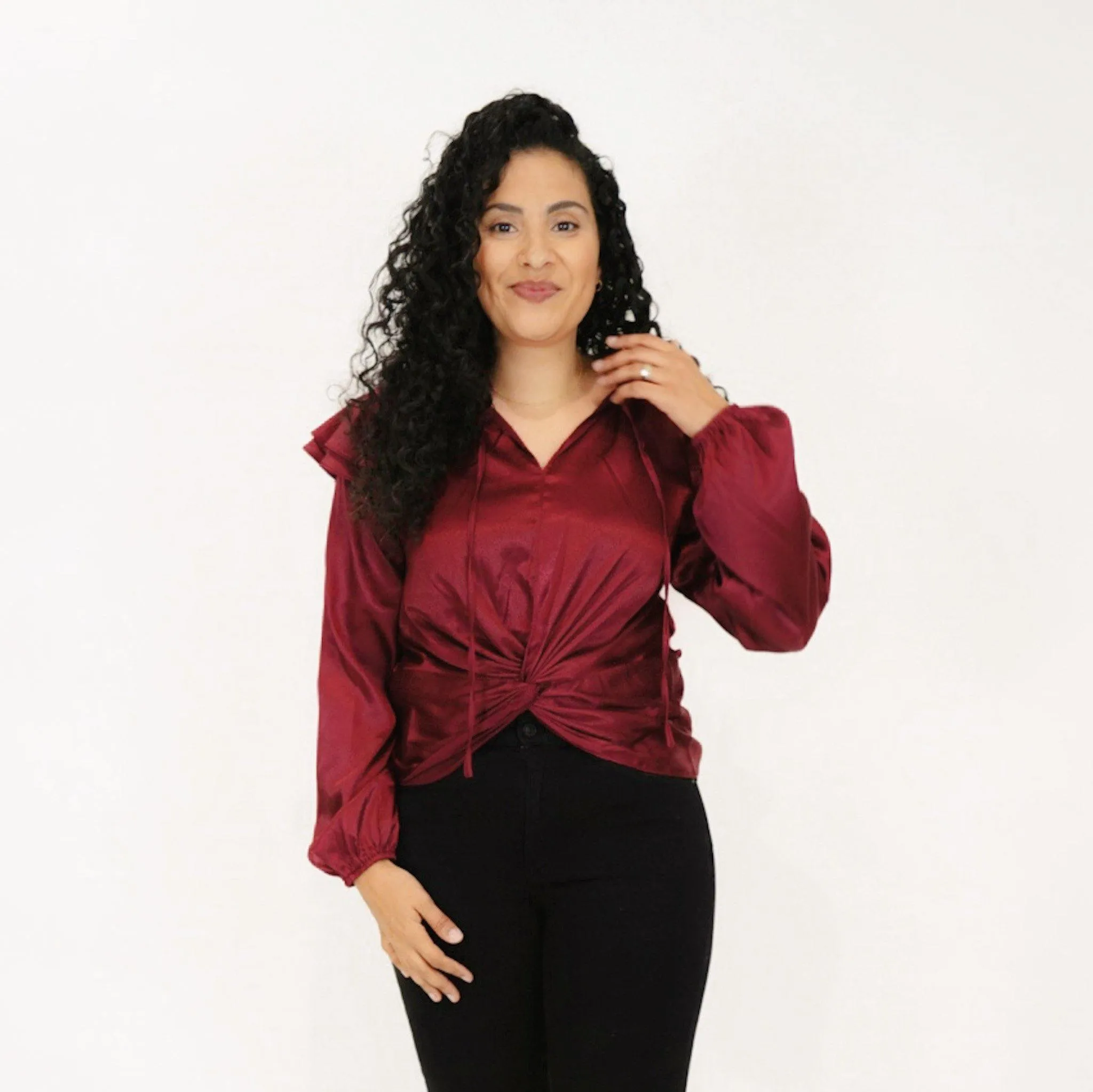 Elena Ruffle Detail Blouse