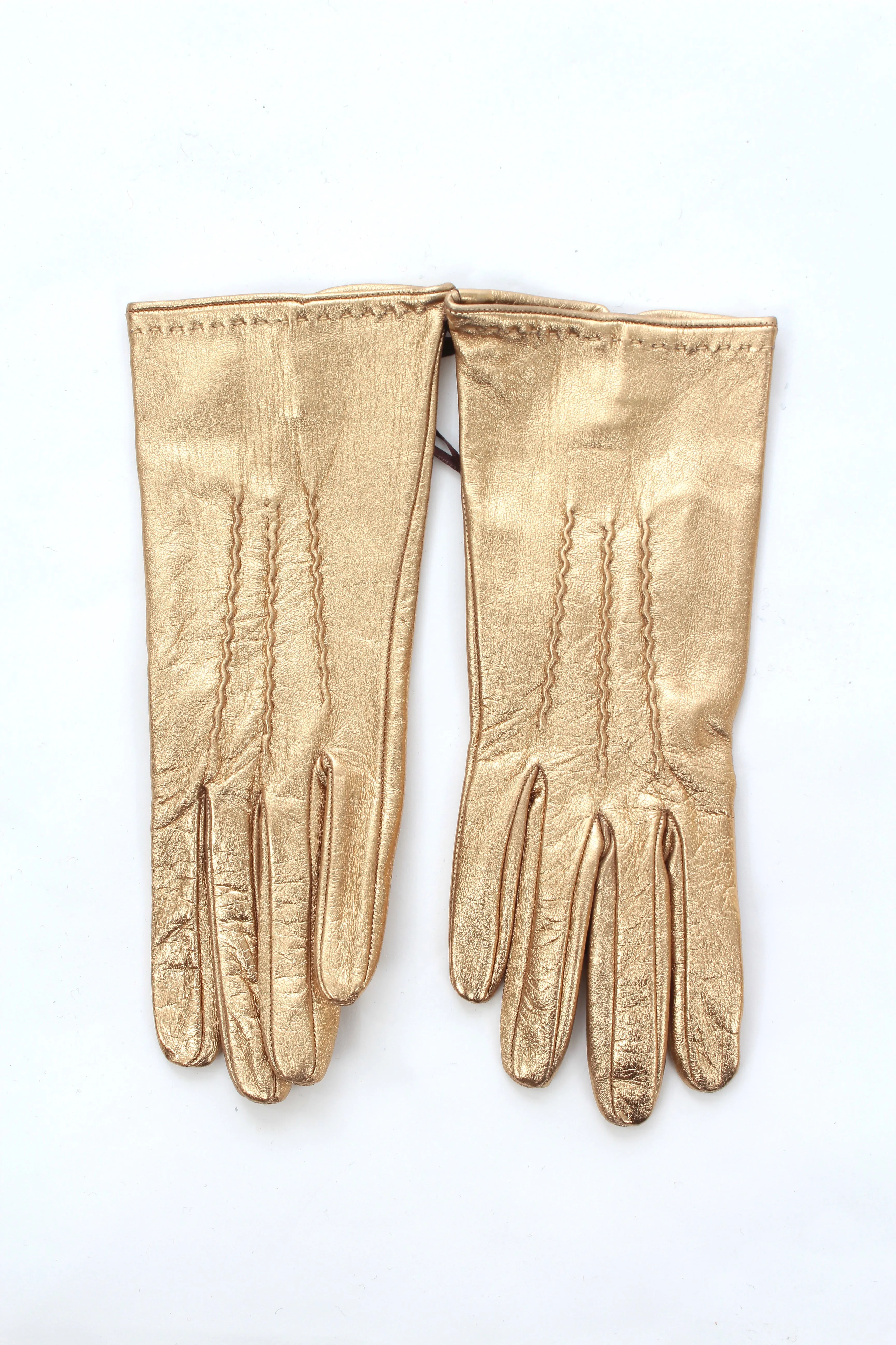 Ermanno Scervino Metallic Leather Gloves