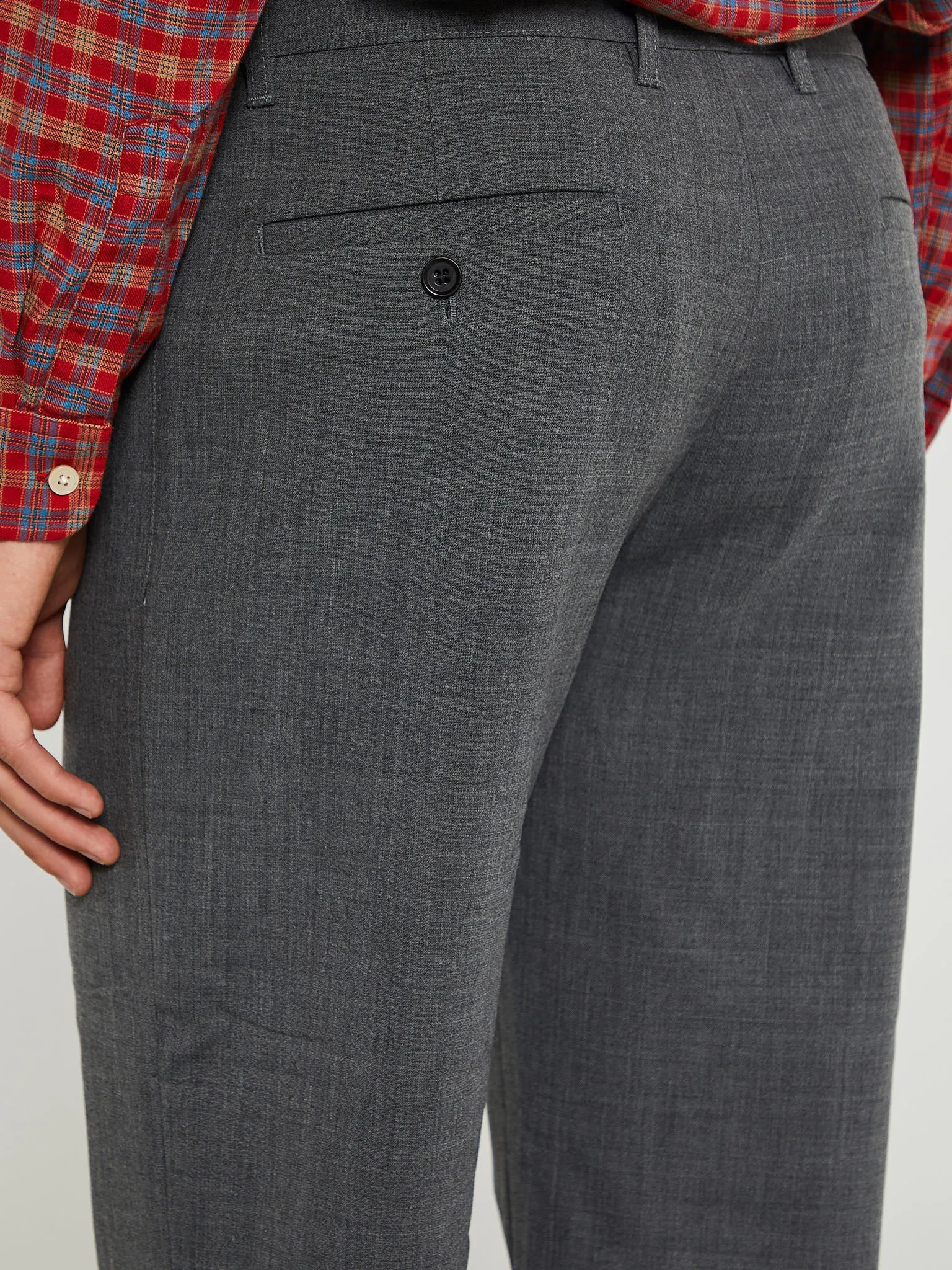 Flare French Trousers in Grey Melange