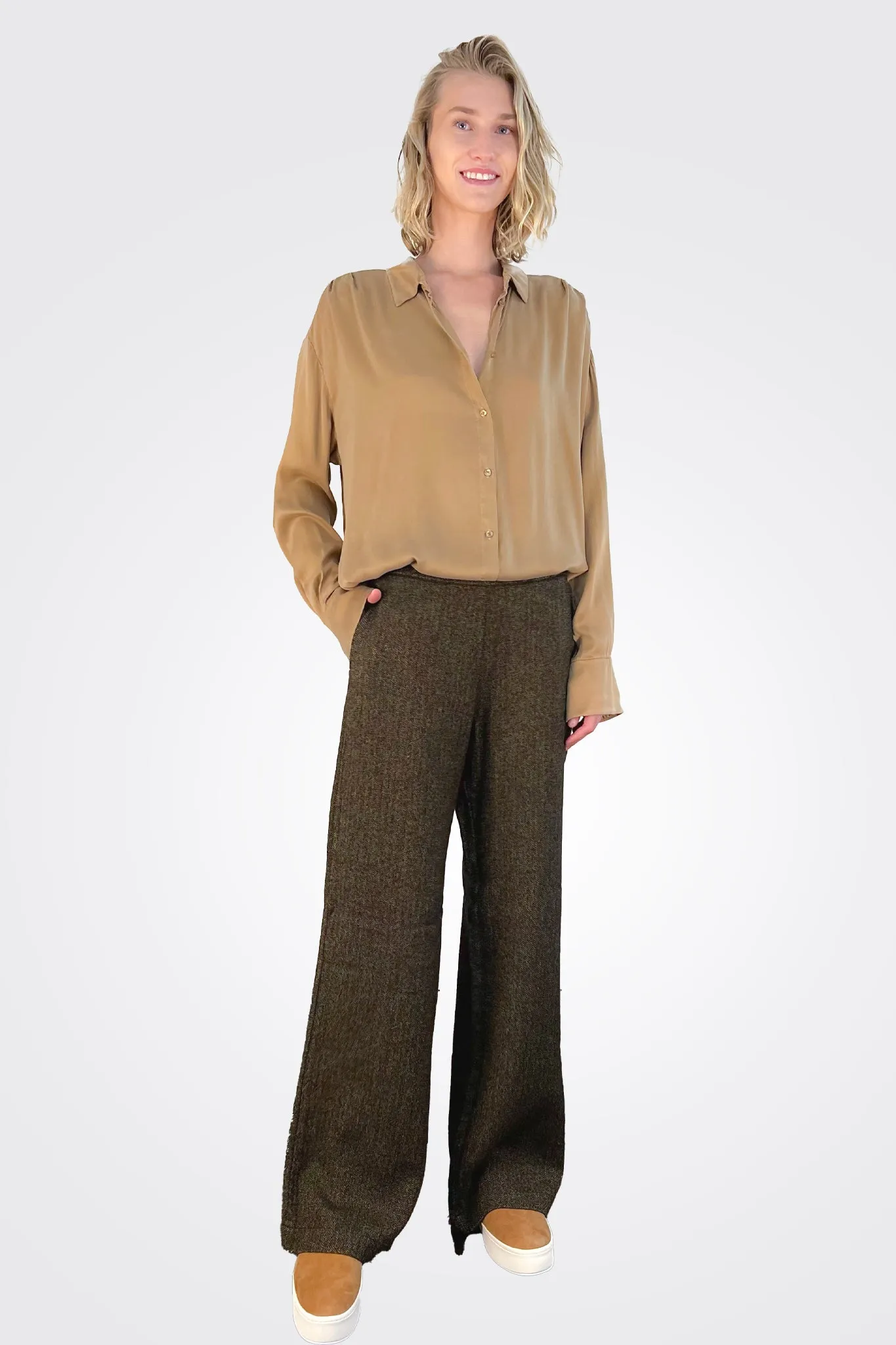 Flare Trousers - Camel