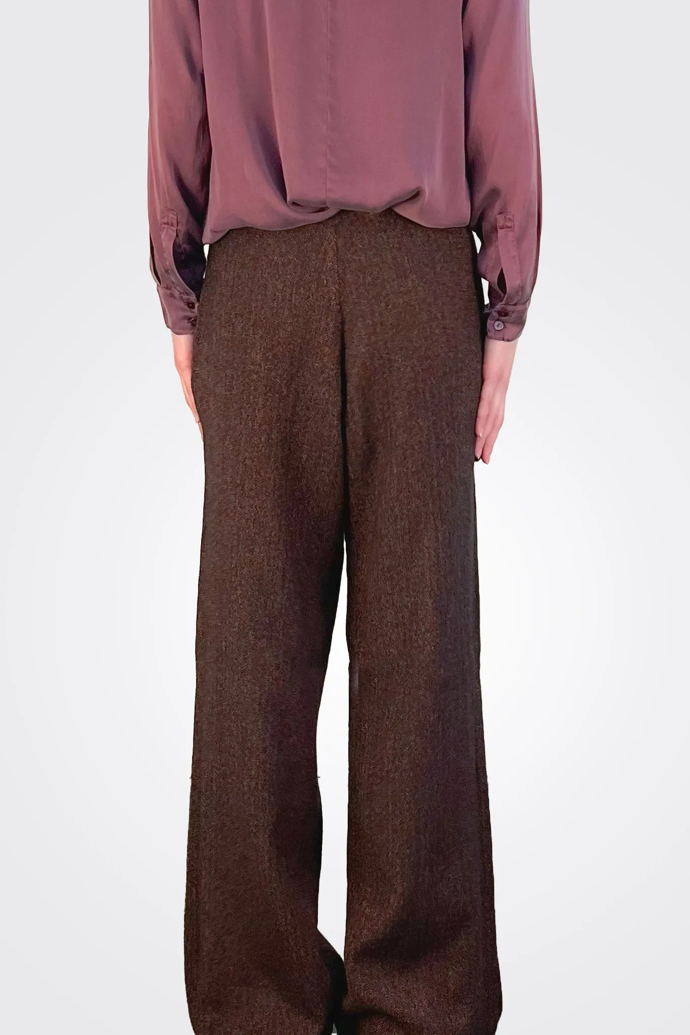 Flare Trousers - Cherry