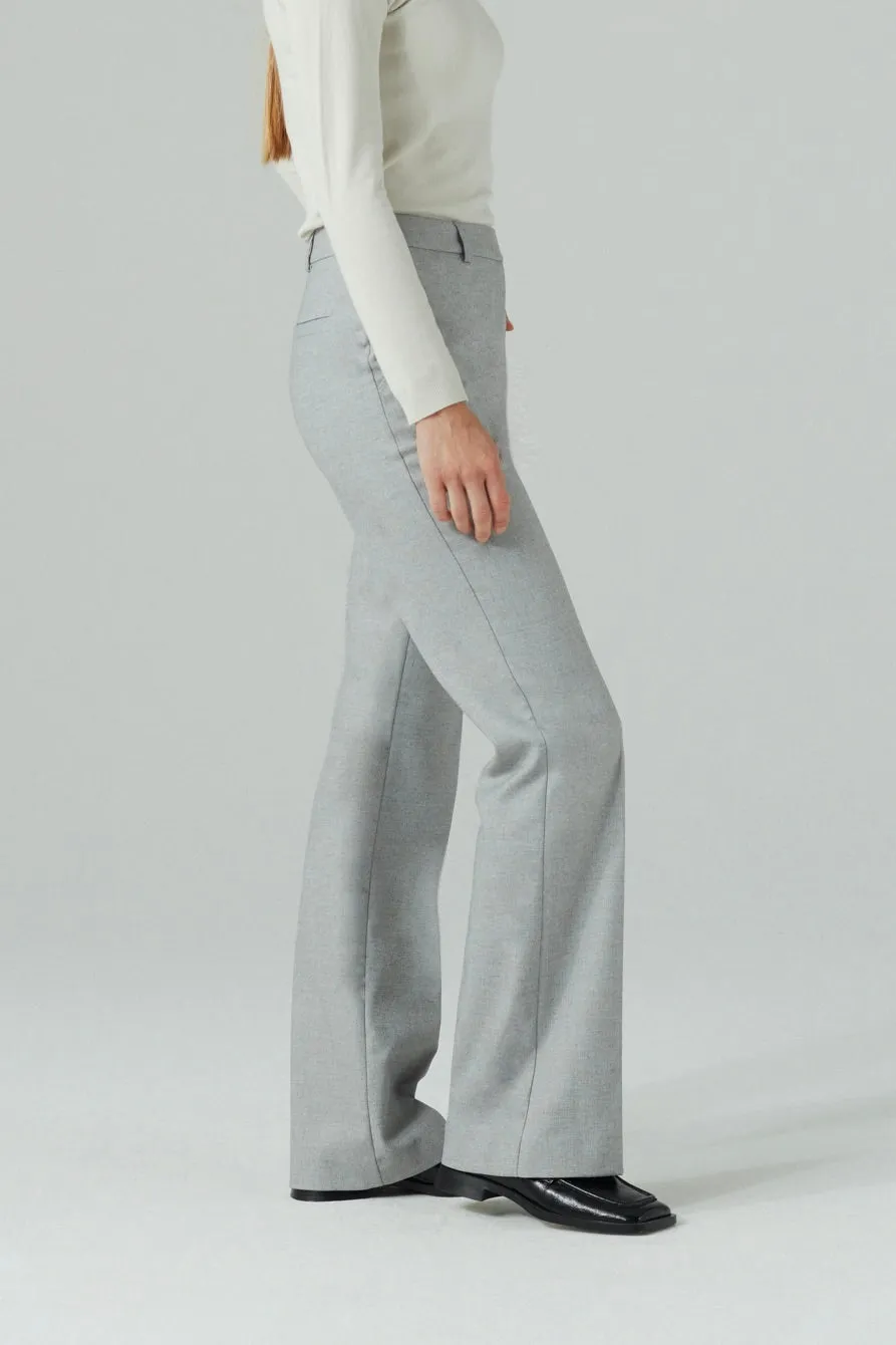 Grey Flare Trousers