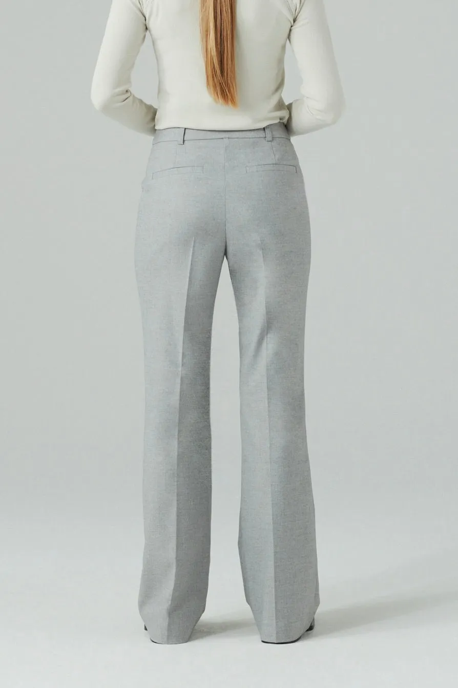 Grey Flare Trousers