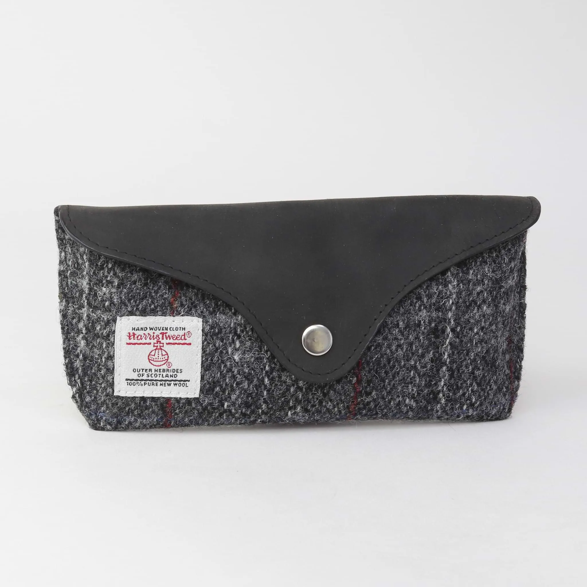 Grey Harris Tweed Glasses Case