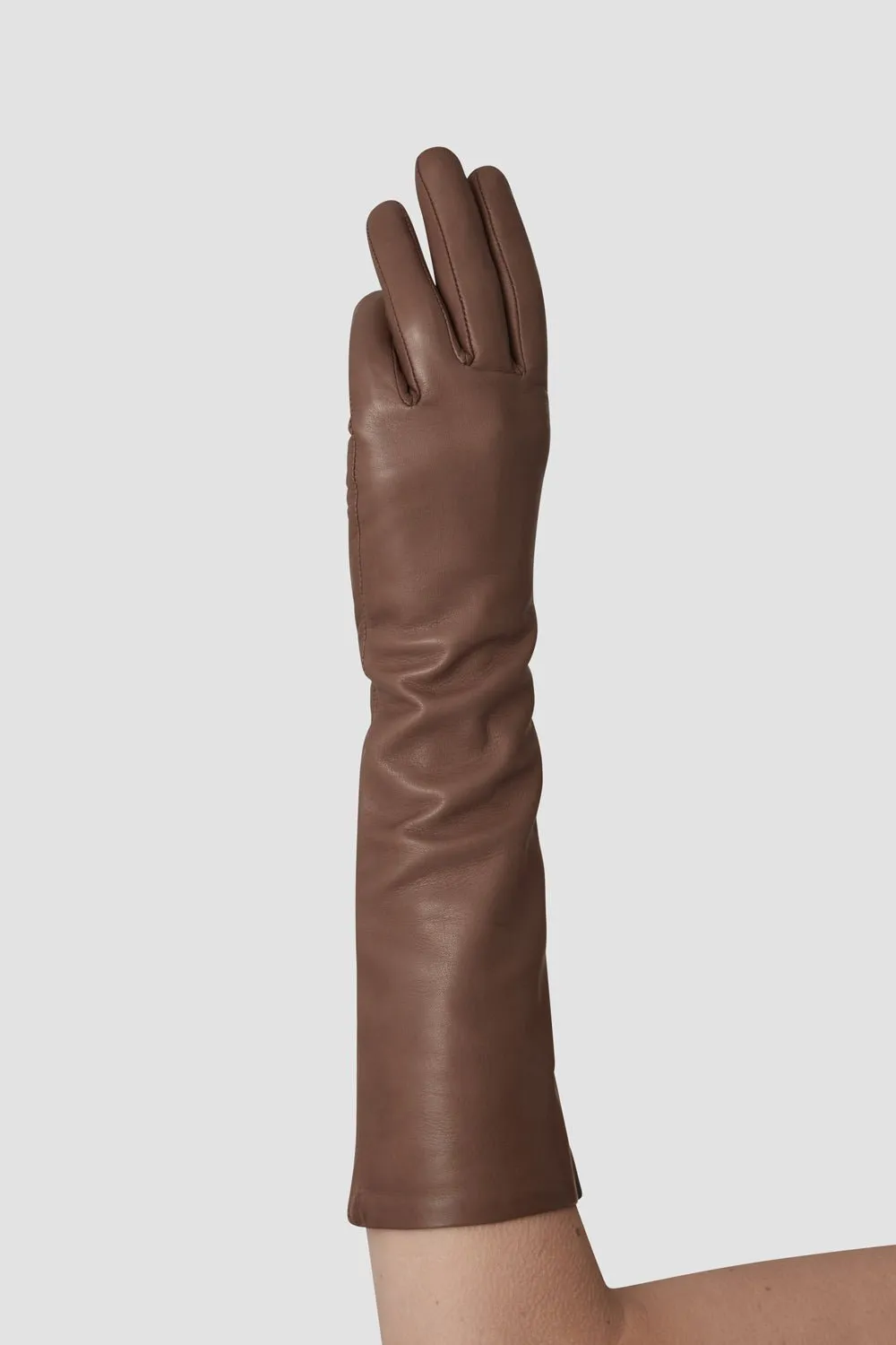 HANDSOME STOCKHOLM - Essentials Long Gloves in Taupe