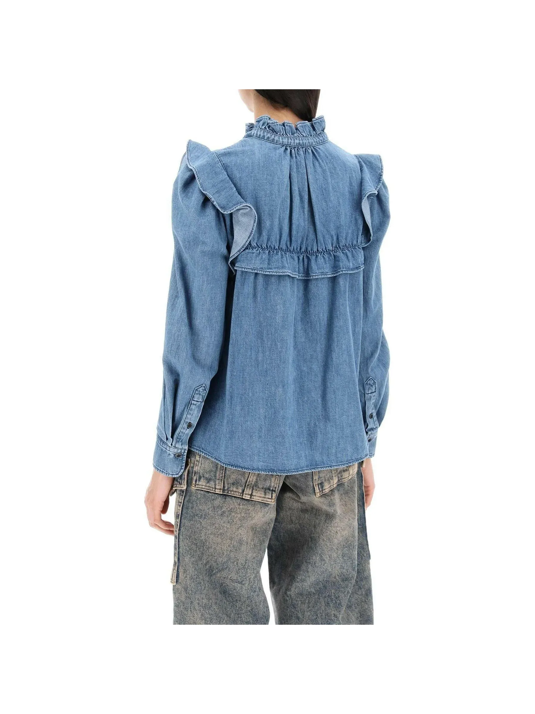 Idety Ruffled Denim Top