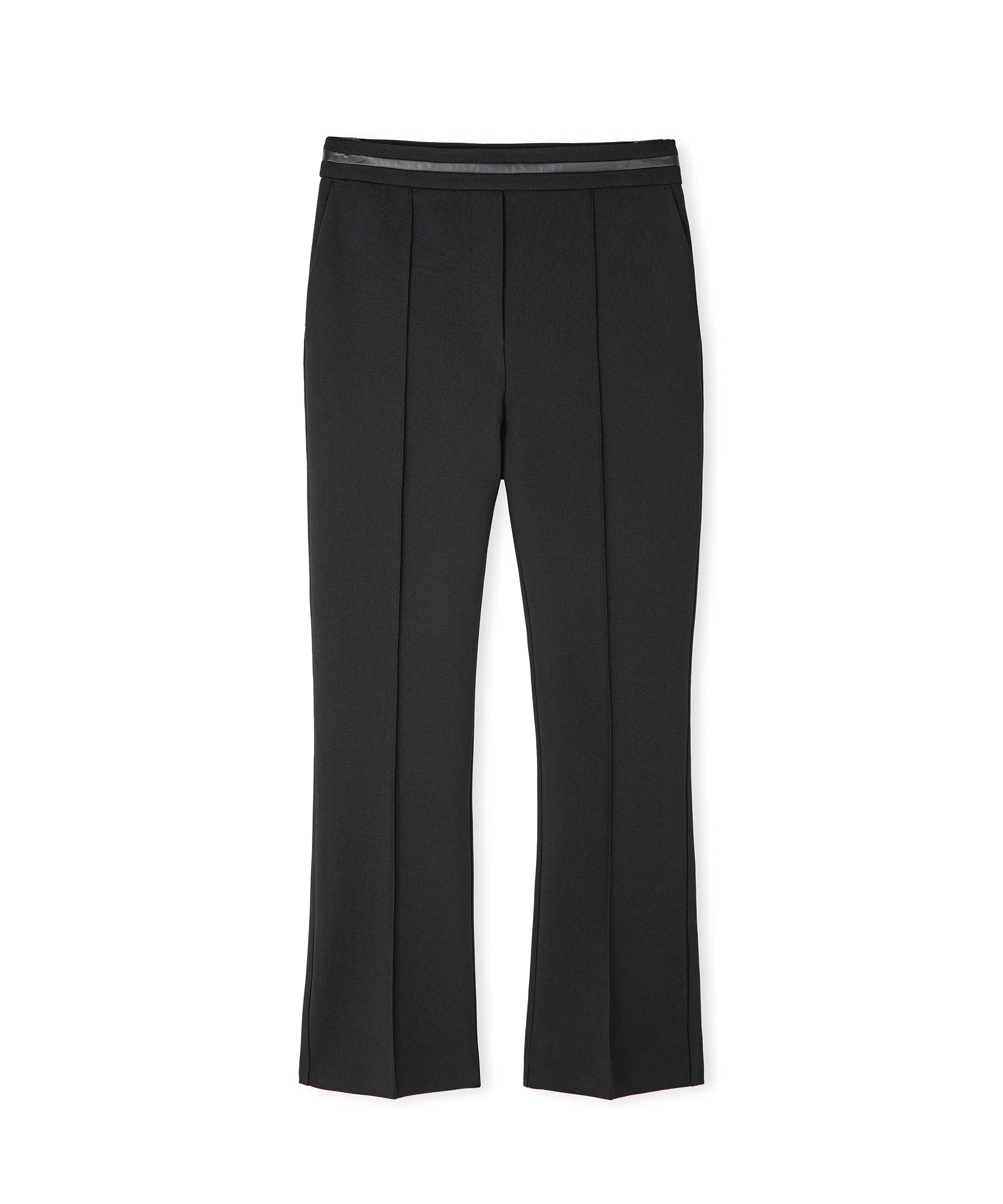 Ipekyol Faux Leather Piping Trousers Black