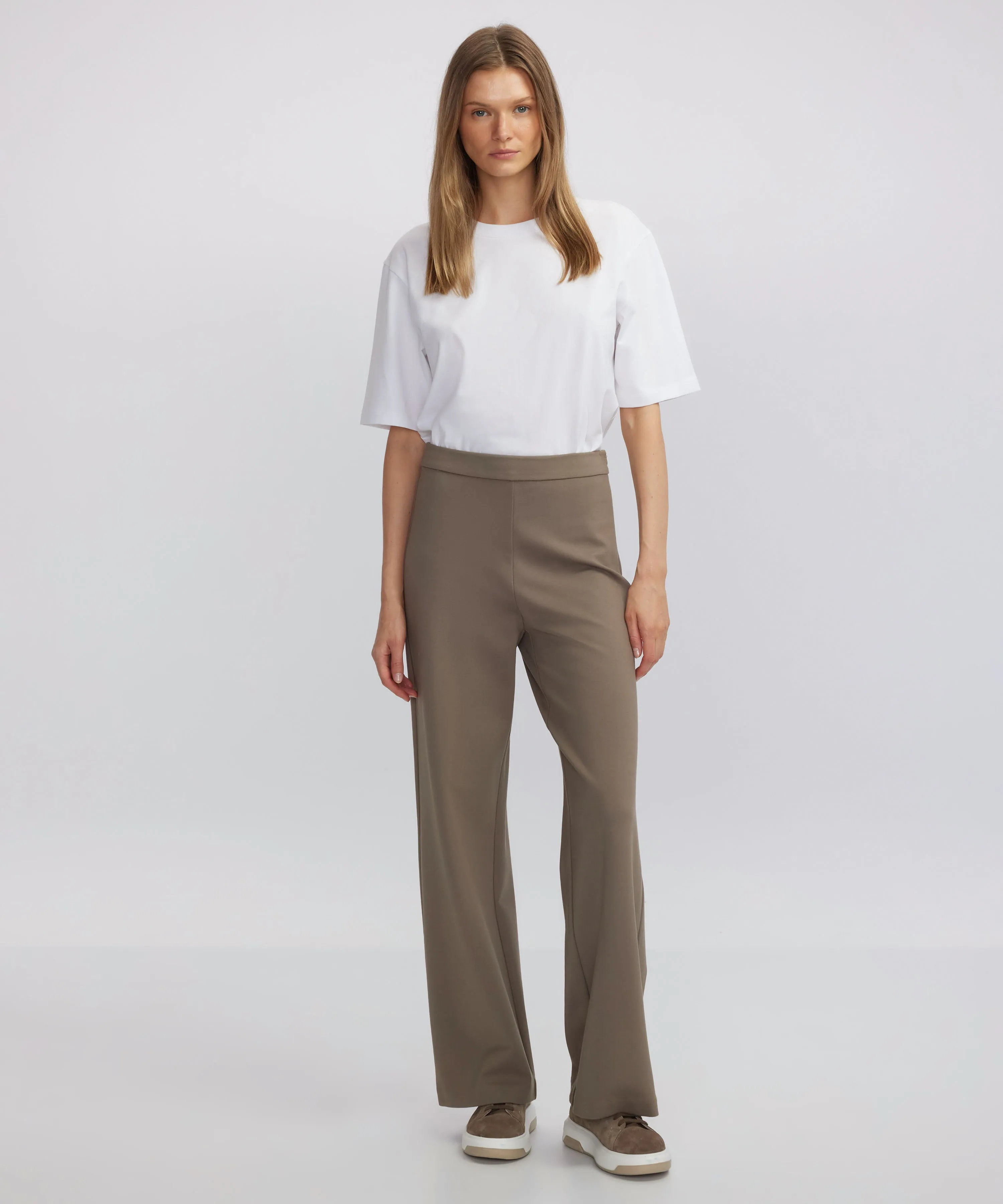 Ipekyol Flare Fit Knitted Trousers Mink