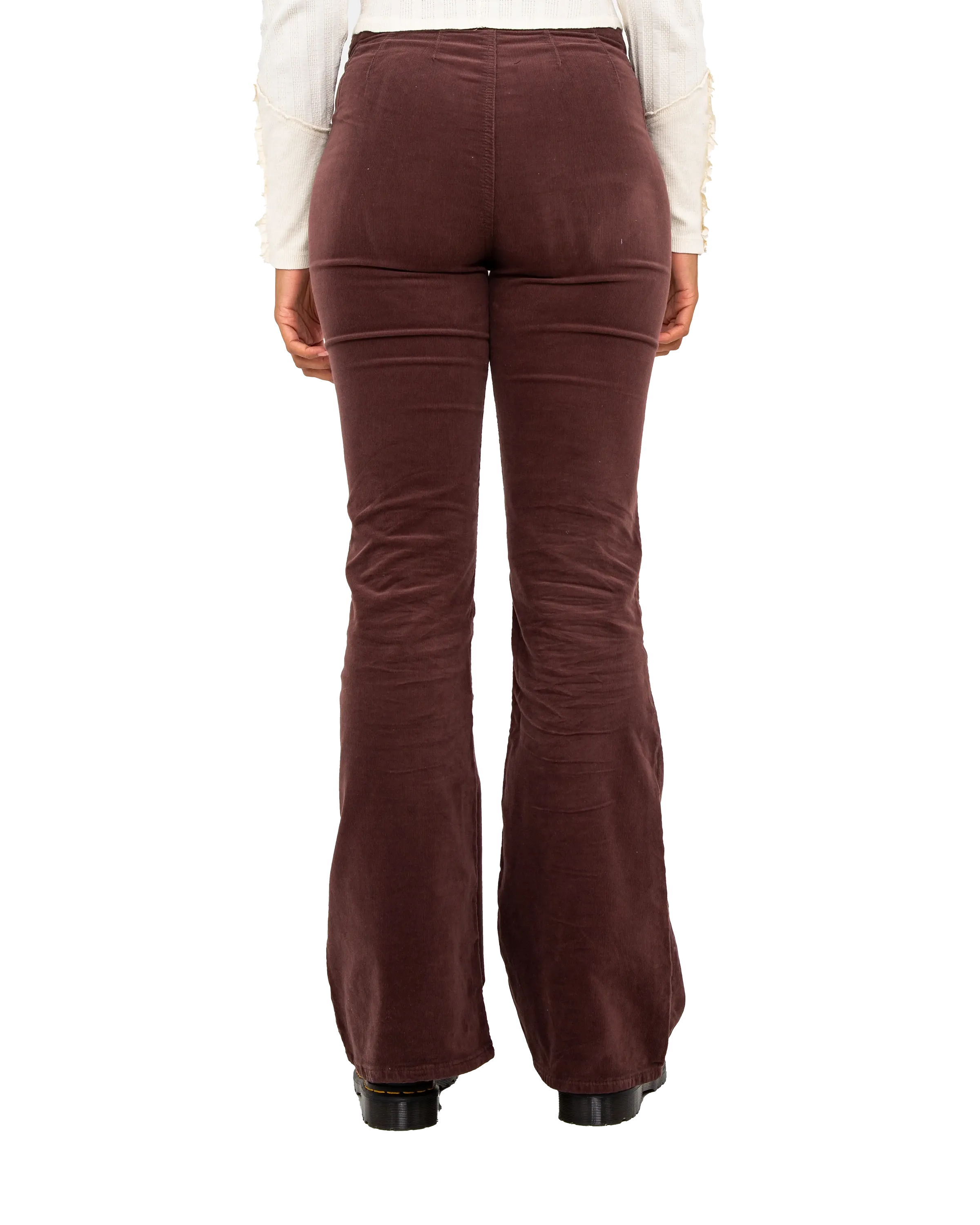 Jayde Cord Flare Trousers in French Roast