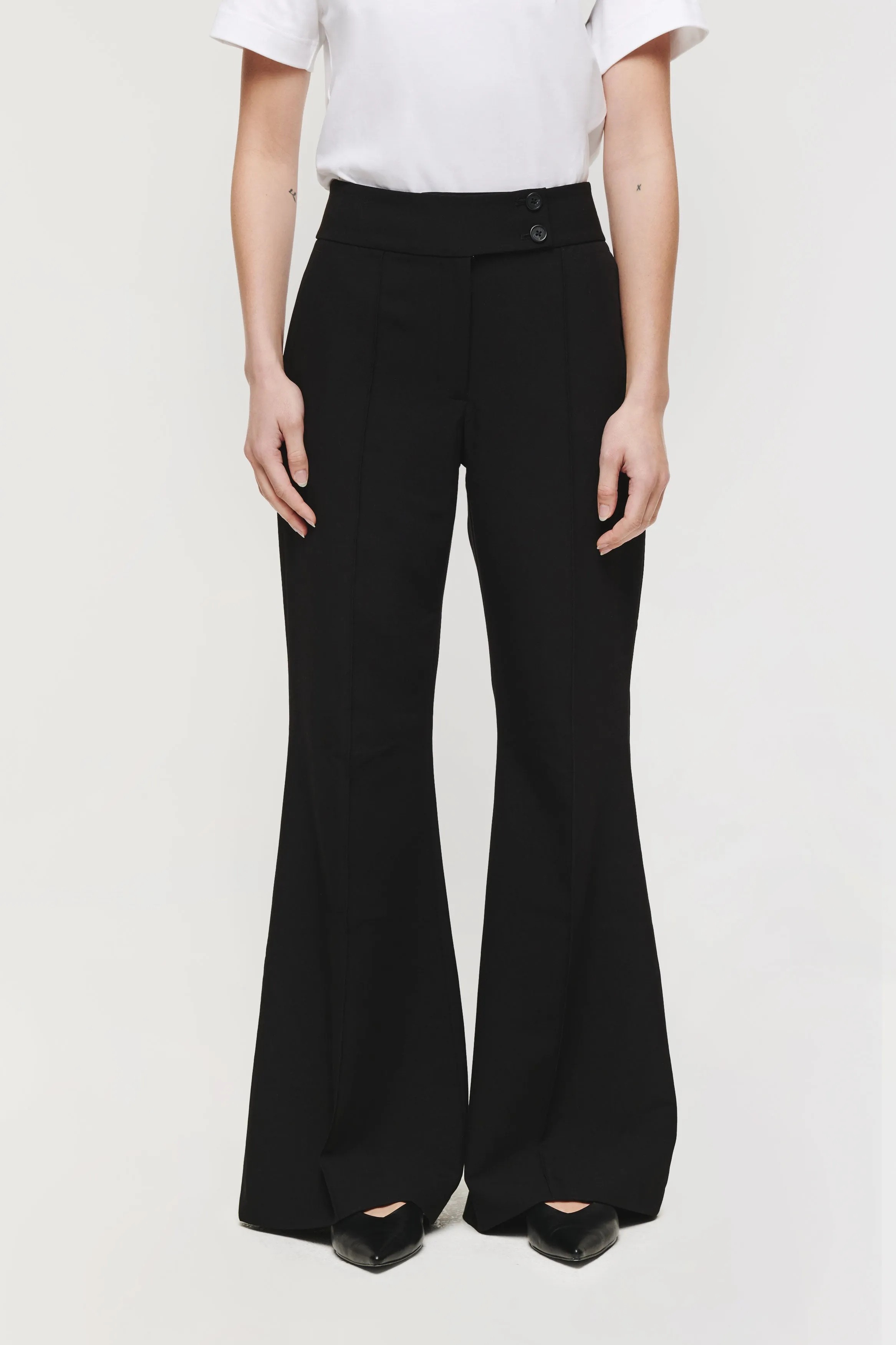 Kiko Boot Leg Pleated Trousers