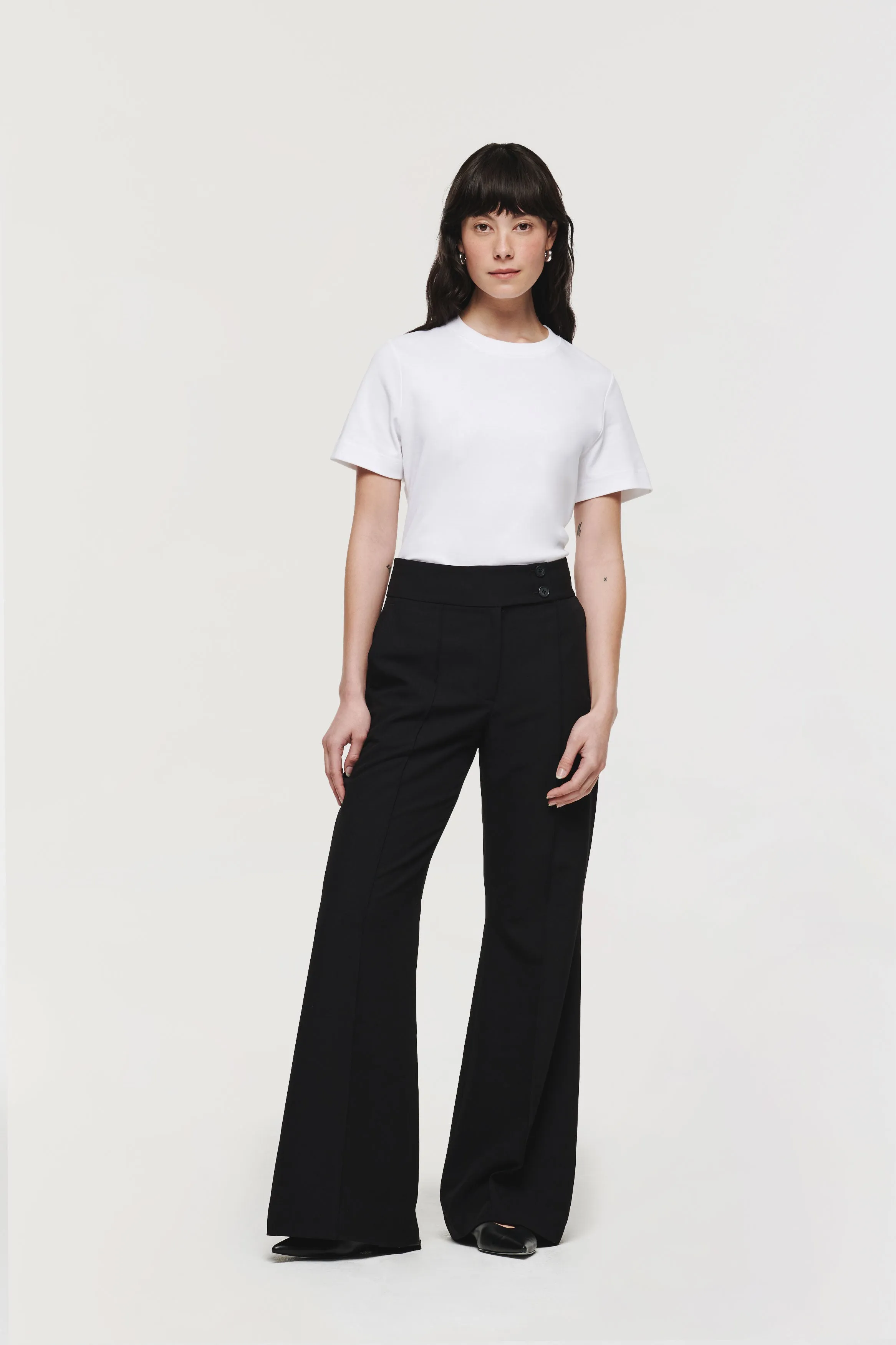 Kiko Boot Leg Pleated Trousers