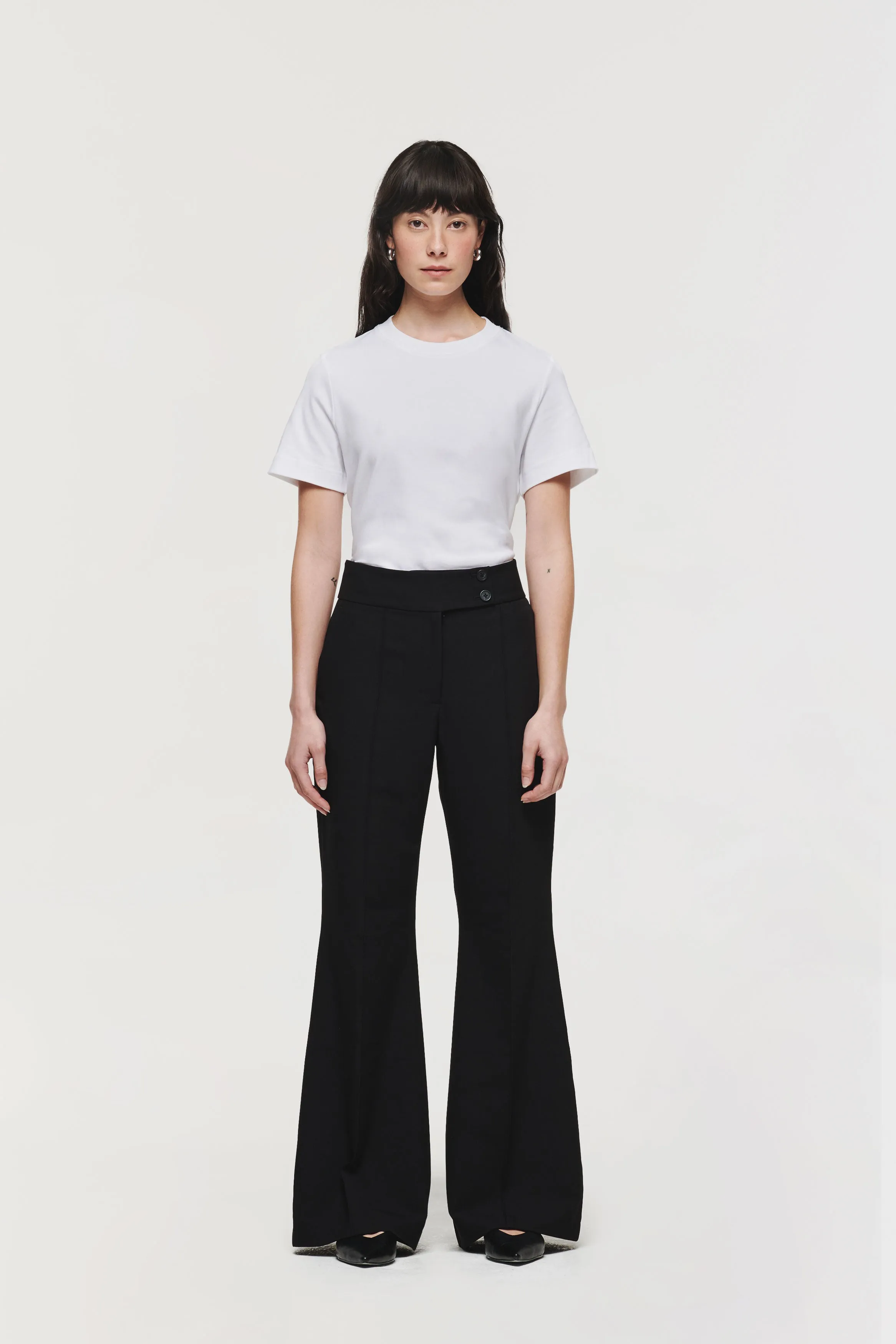 Kiko Boot Leg Pleated Trousers