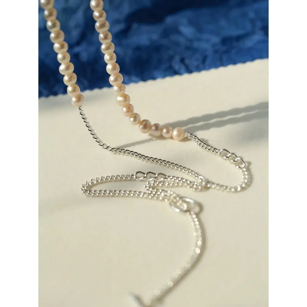 Minimalist Serpent Bone Chain Pearl Y Necklaces