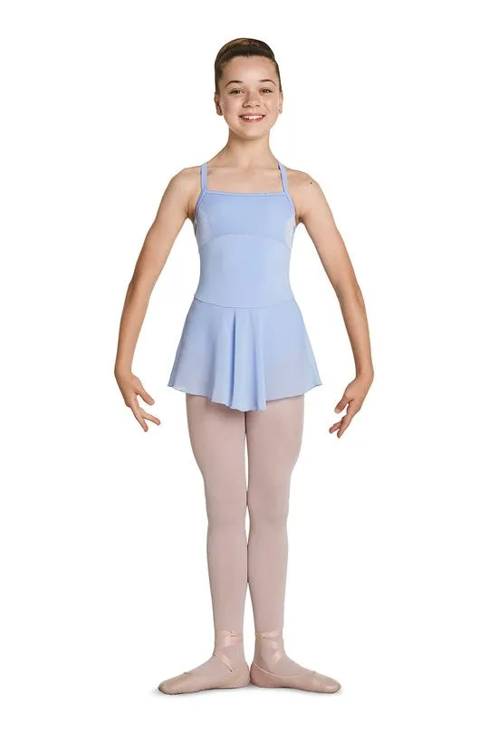 Mirella Velvet Hole Back Skirted Leotard