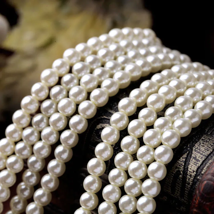 Party Pop Noble Sparkly Dress Accessories High-end Multilayer Beads Chain Women Simulated Pearls Necklace