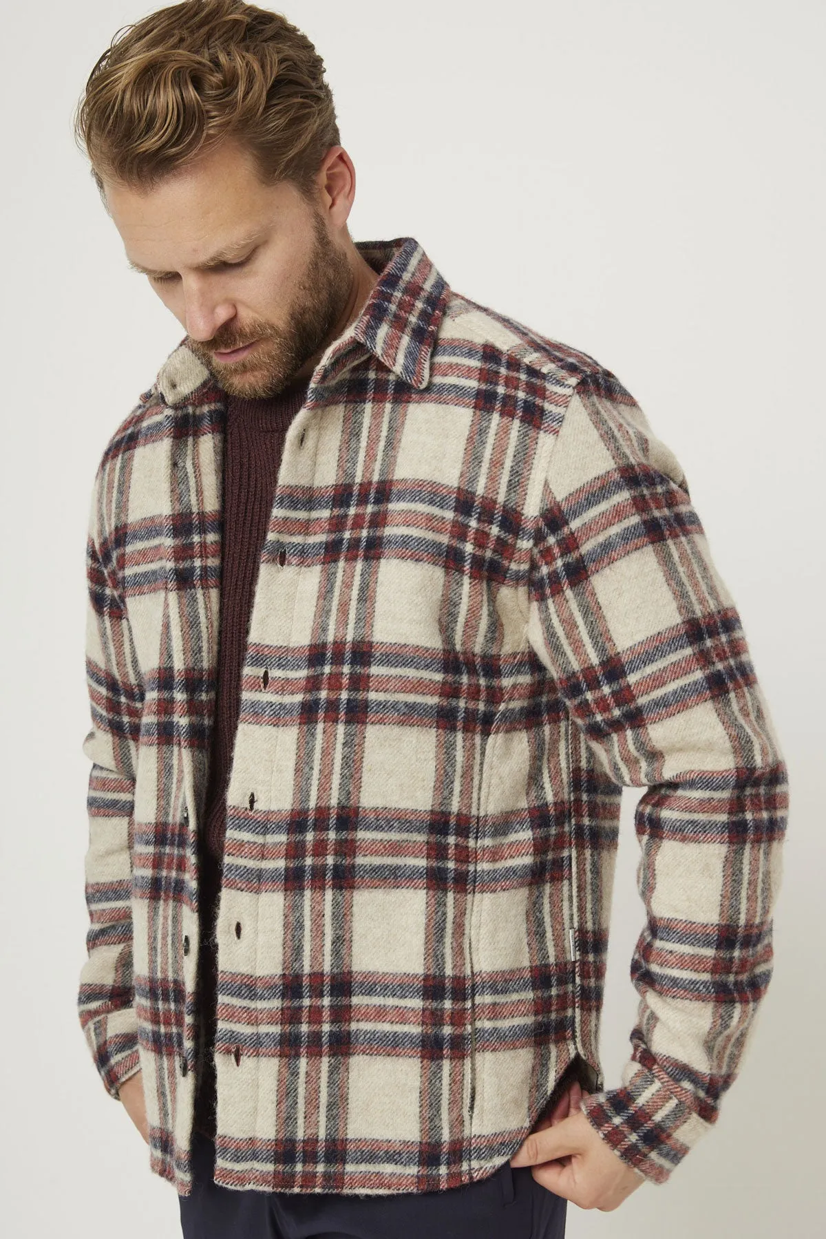 Peregrine - Wool Overshirt in Oakham Check