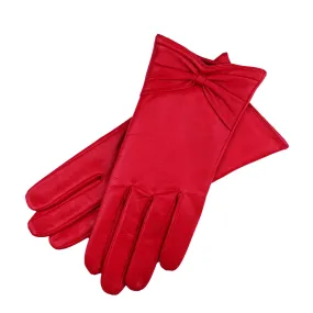 Porto Santa Red Leather Gloves