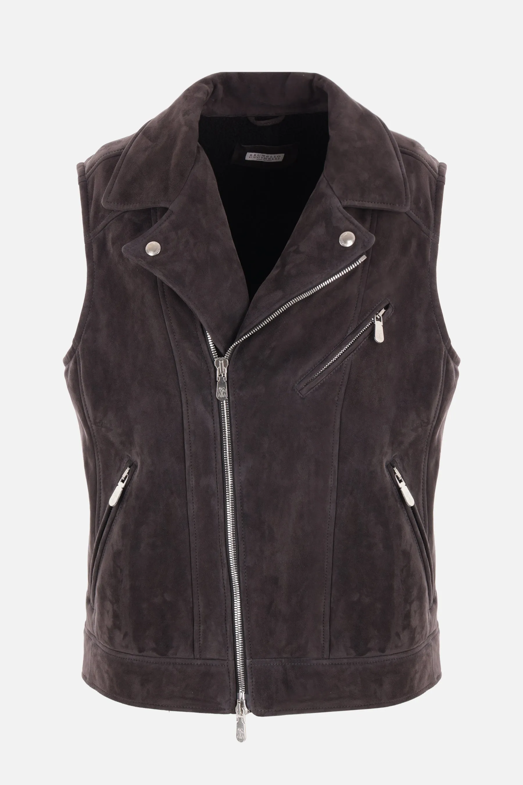 Shearling Biker Moto Vest