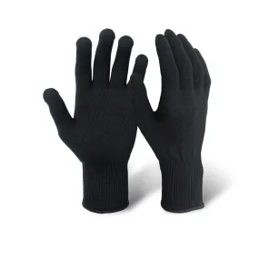 Silk Knit Full Finger Gloves (Black)