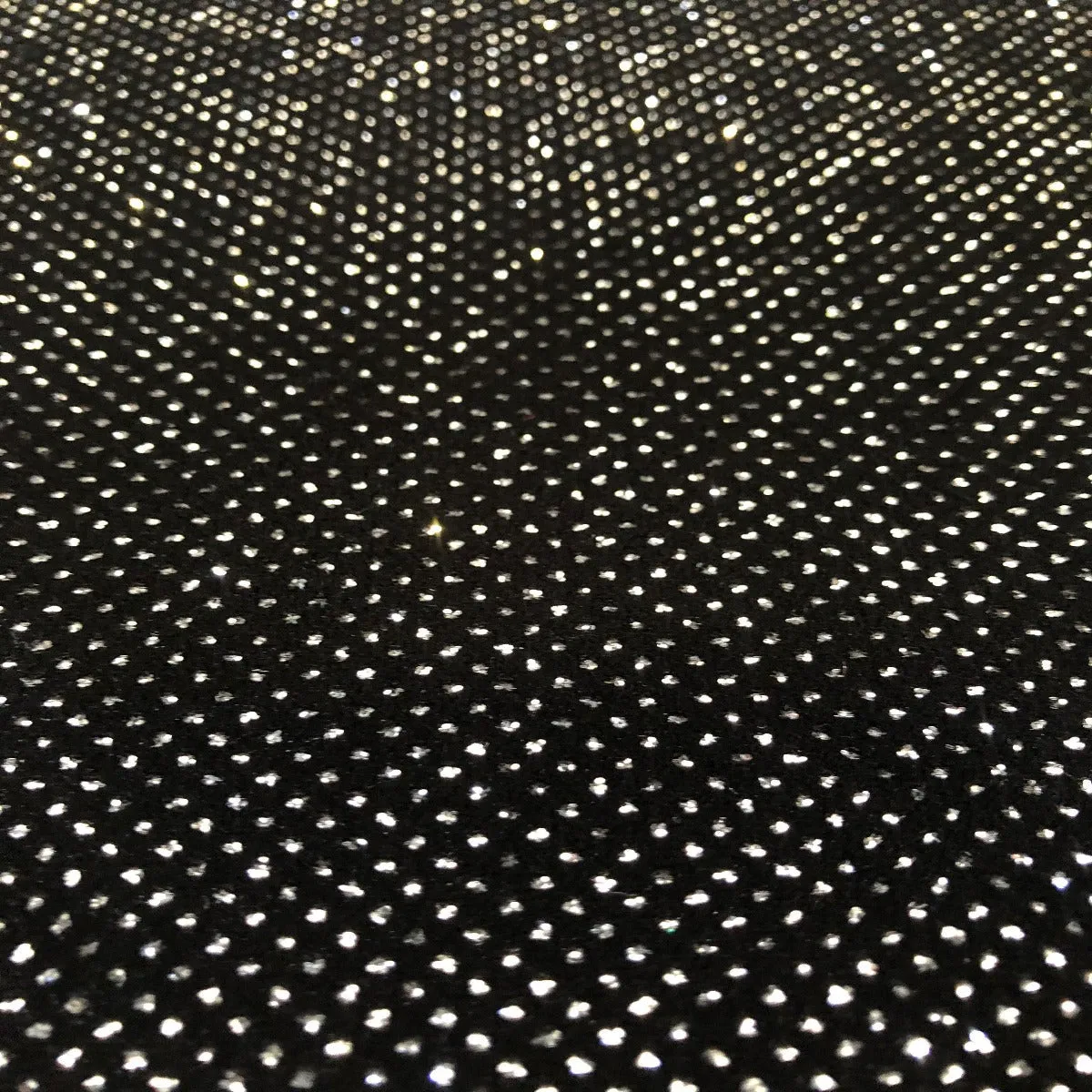 Silver Sparkle Glitter Lurex Stretch Velvet Fabric