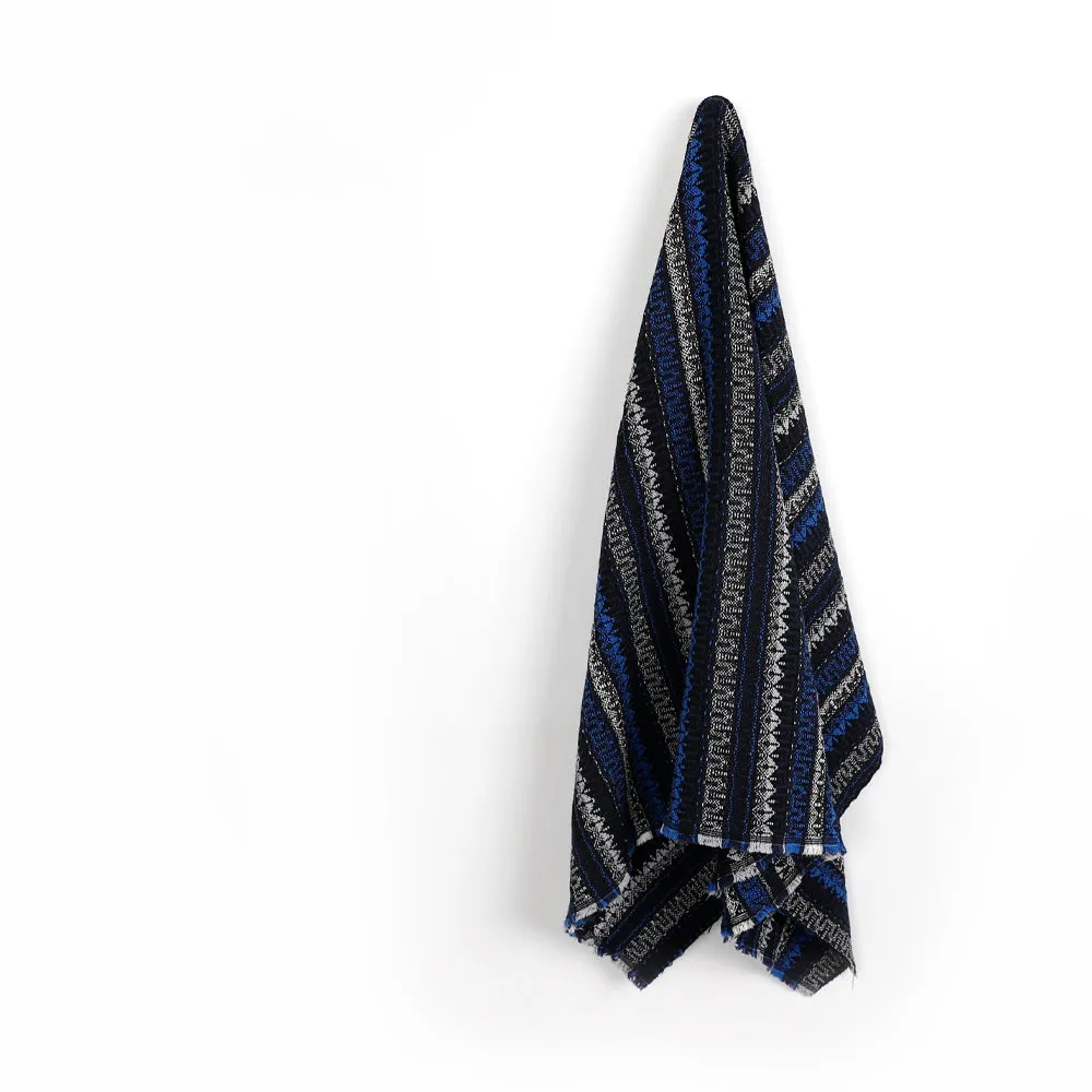 Stripe Jacquard Tweed - Blue Mix