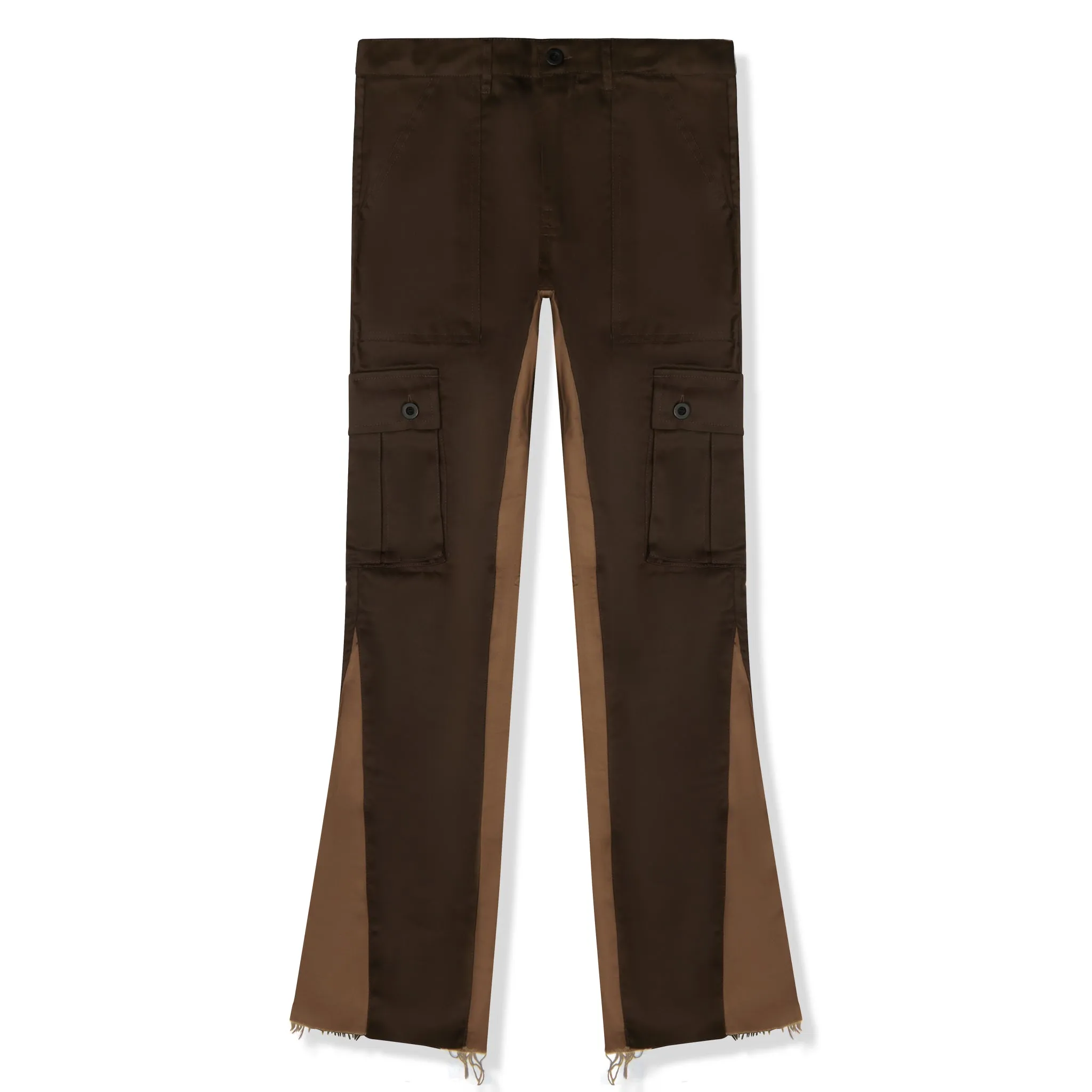 Suavo World Cargo Flare Trousers Brown