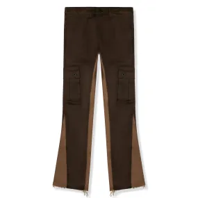 Suavo World Cargo Flare Trousers Brown