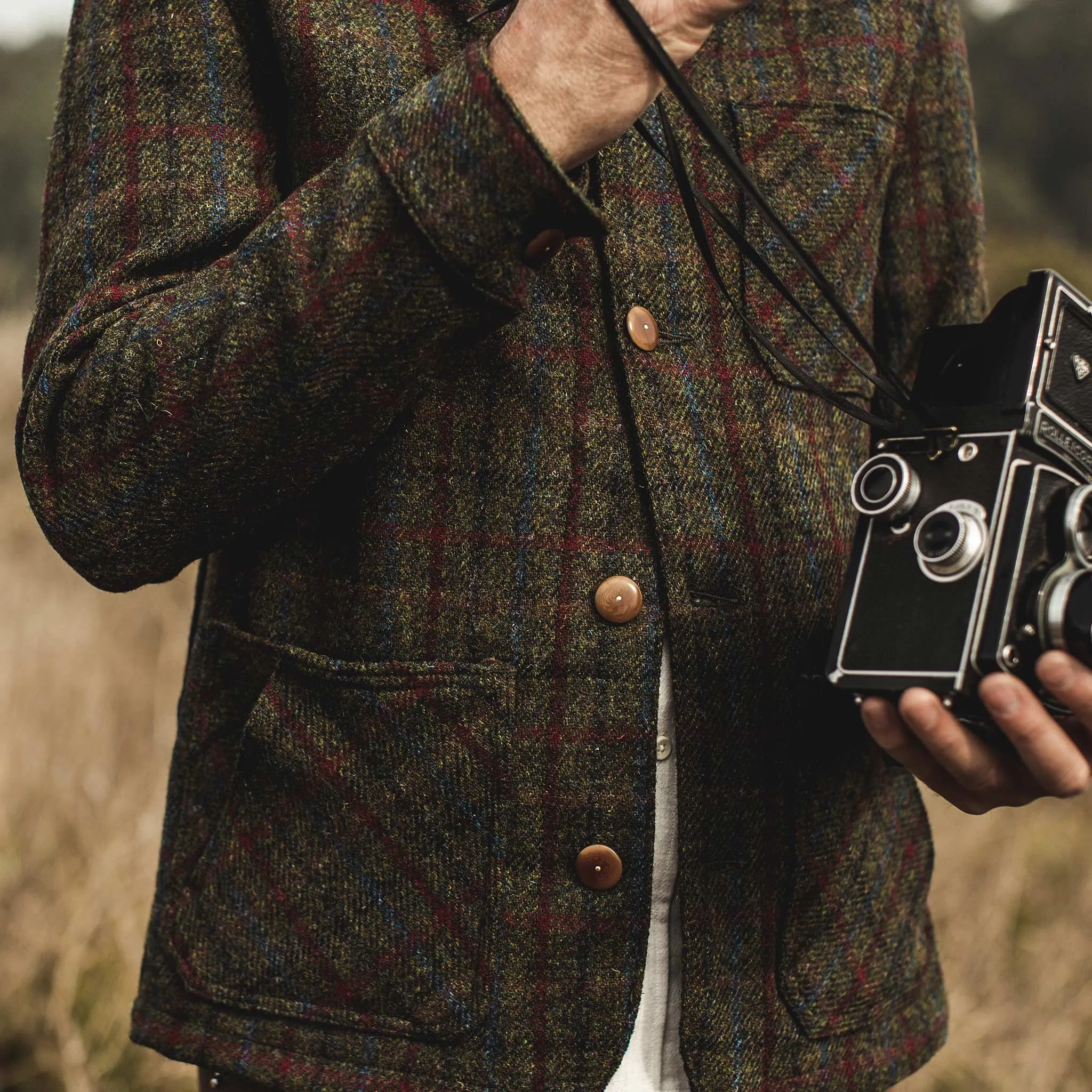 The Ojai Jacket in Harris Tweed Plaid