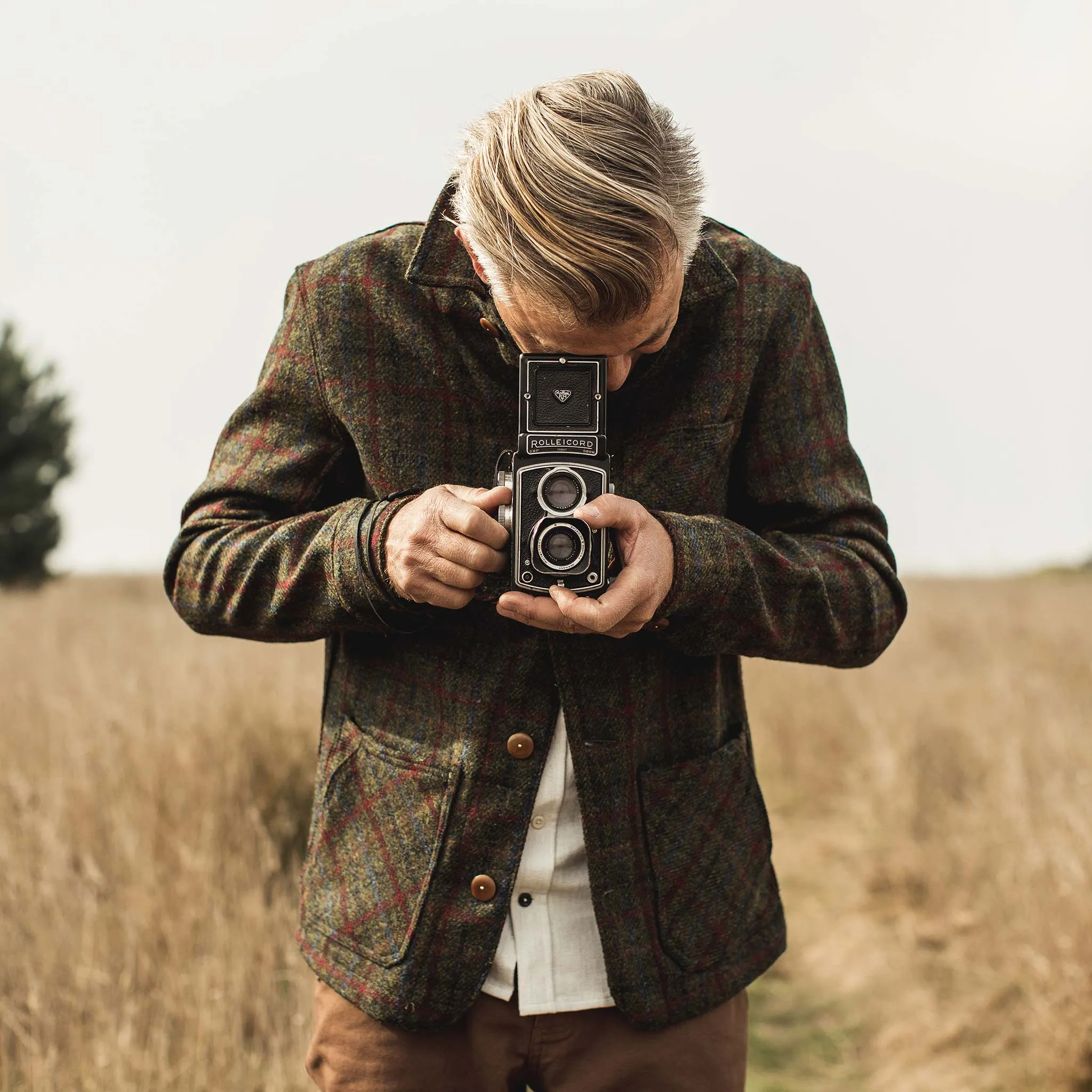 The Ojai Jacket in Harris Tweed Plaid