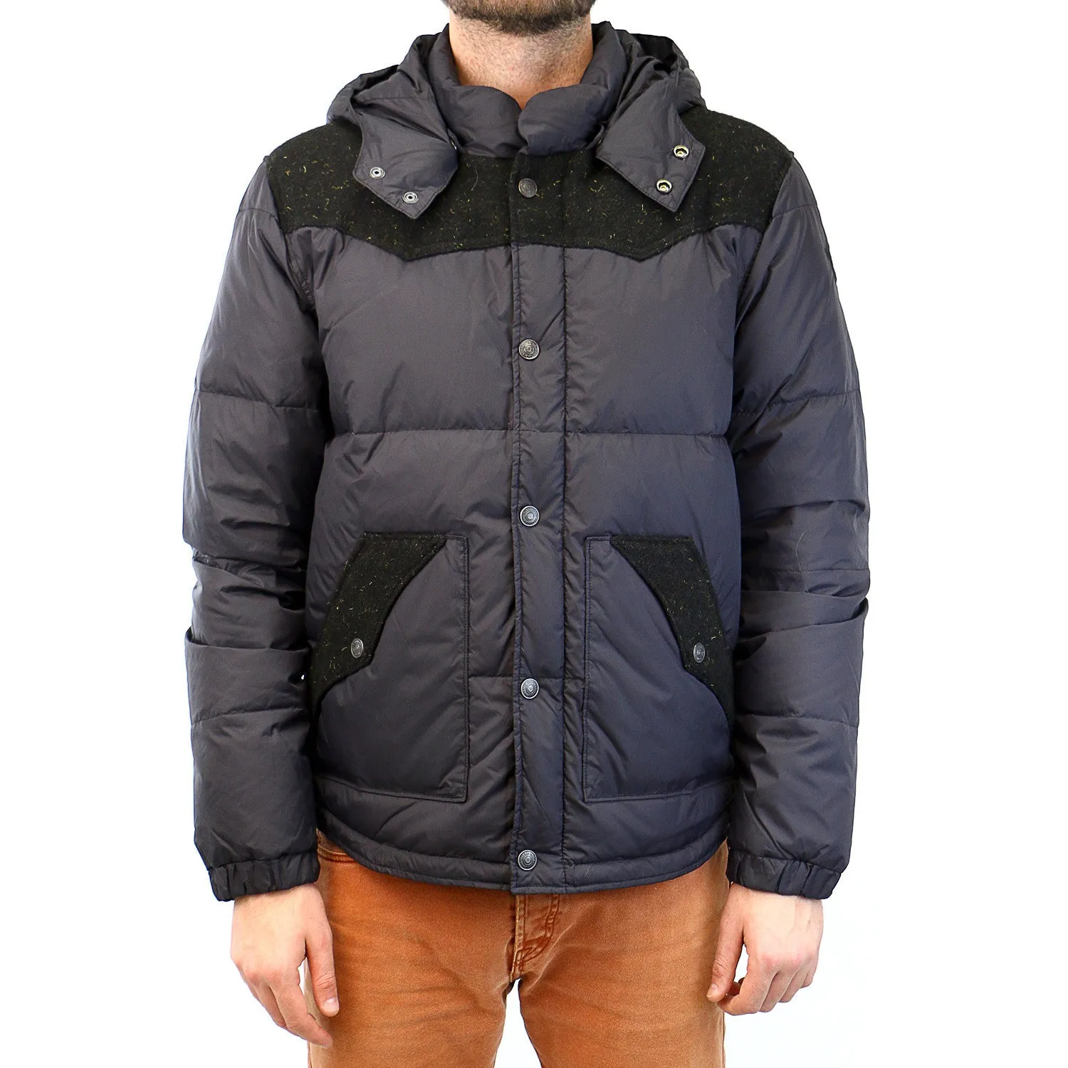 True Religion Contrast Puffer Jacket - Black - Mens