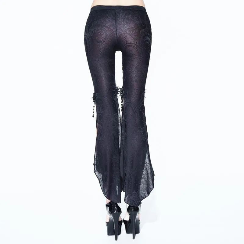 Women's Goth Trousers With Long slits