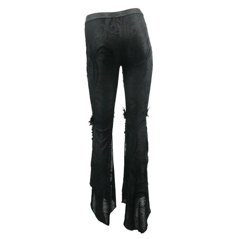 Women's Goth Trousers With Long slits