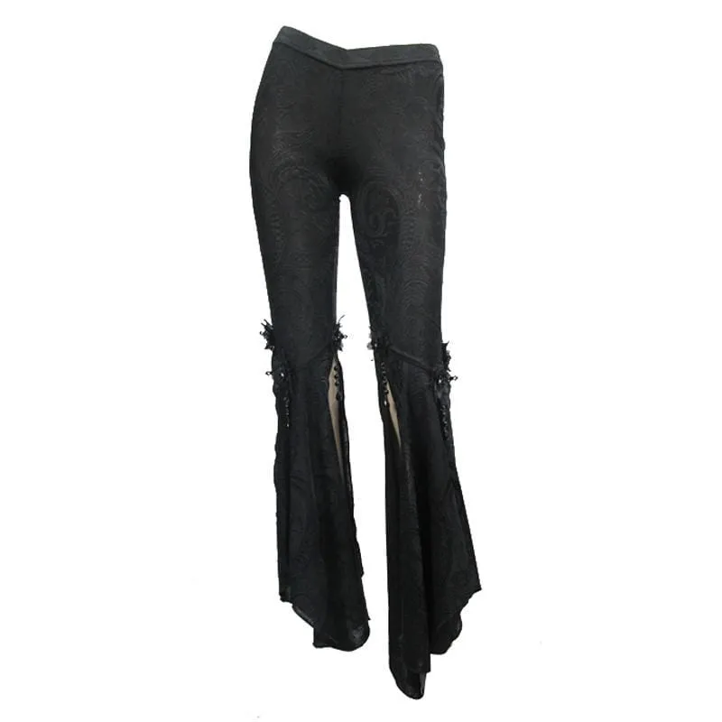 Women's Goth Trousers With Long slits