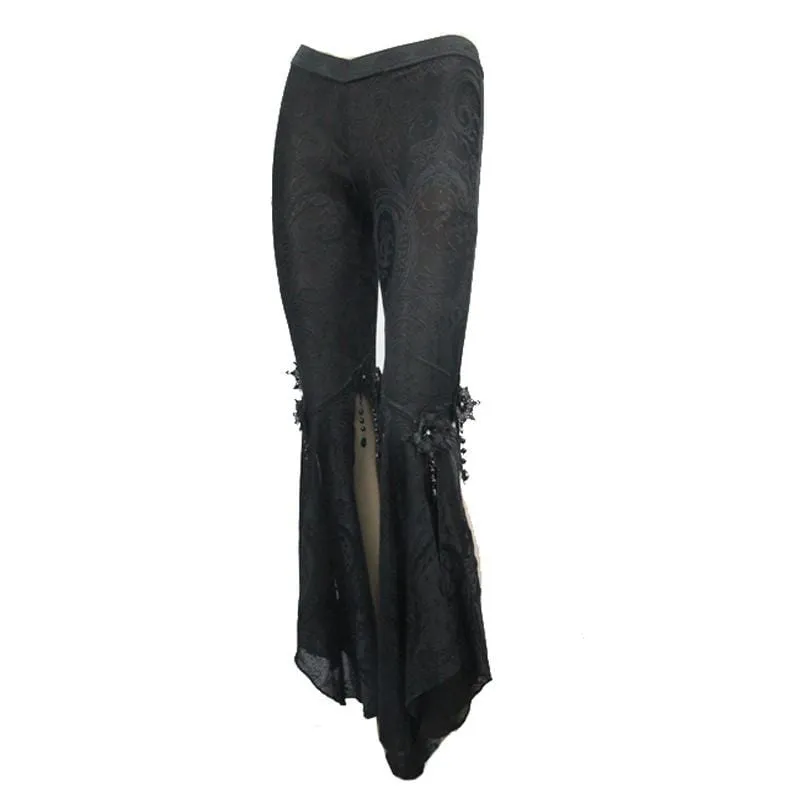 Women's Goth Trousers With Long slits