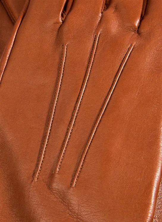 Women's Heritage Three-Point Silk-Lined Leather Gloves