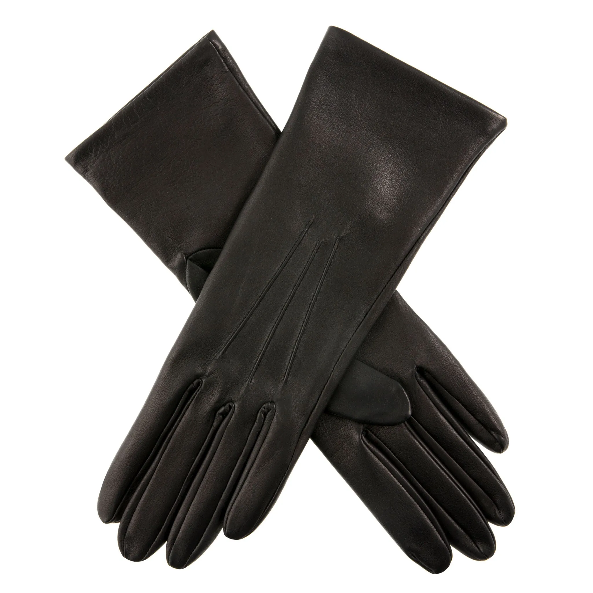 Women's Heritage Three-Point Silk-Lined Leather Gloves